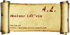 Abelesz Lívia névjegykártya