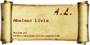 Abelesz Lívia névjegykártya